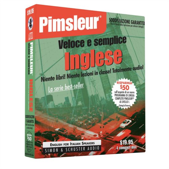 Pimsleur English for Italian Speakers Quick & Simple Course - Level 1 Lessons 1-8 CD Learn to Speak and Understand English for Italian with Pimsleur Language Programs