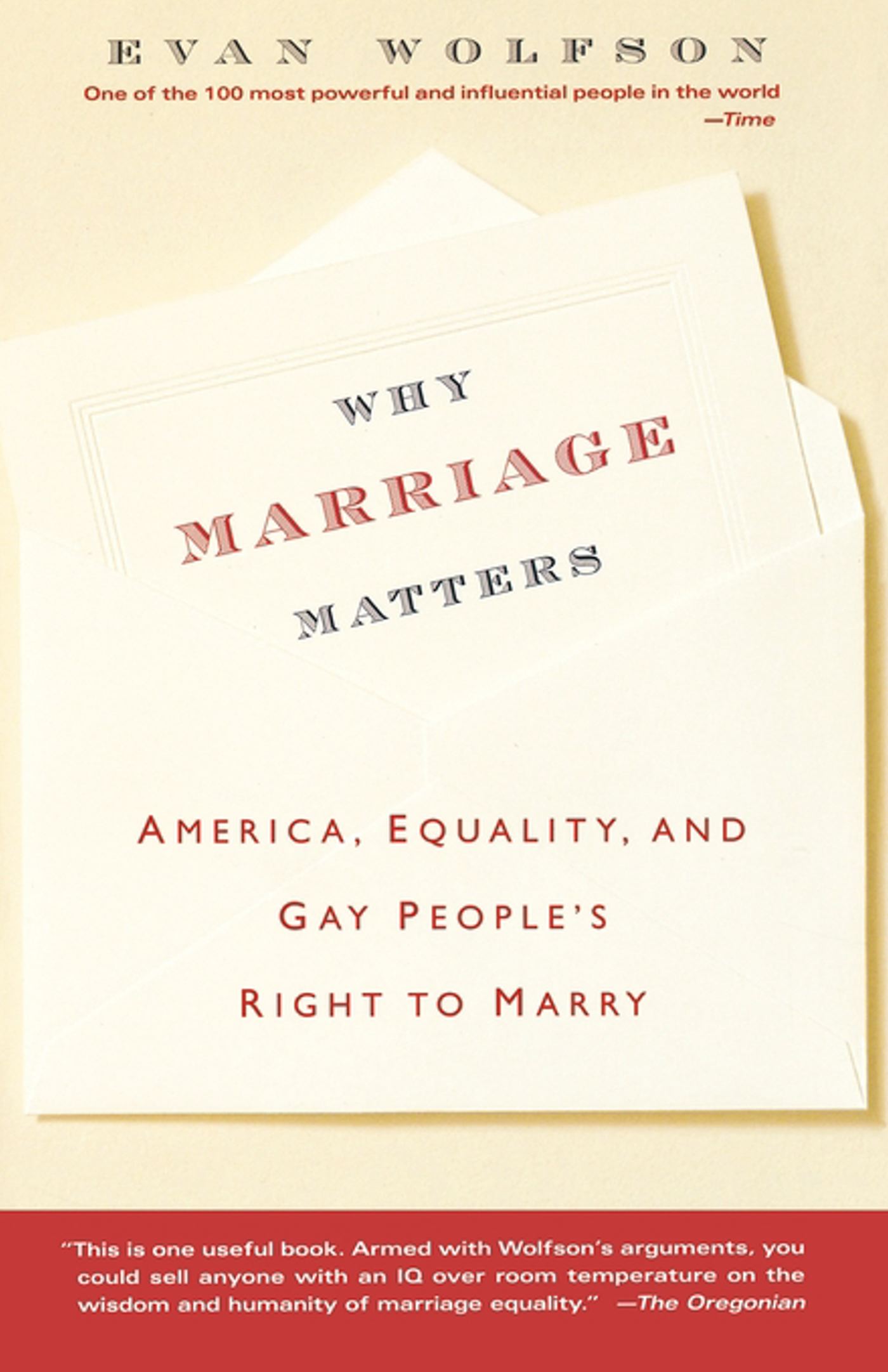 Why Marriage Matters America, Equality, and Gay People's Right to Marry