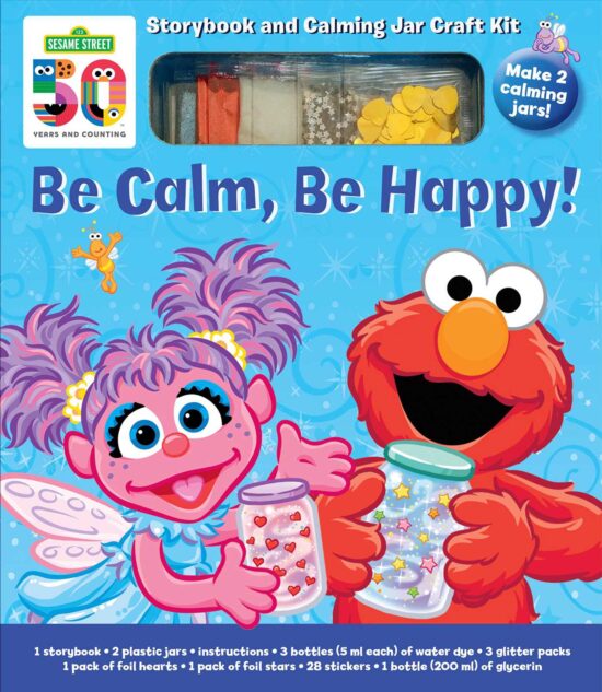 Sesame Street: Be Calm, Be Happy Storybook and Calming Jar Craft Kit