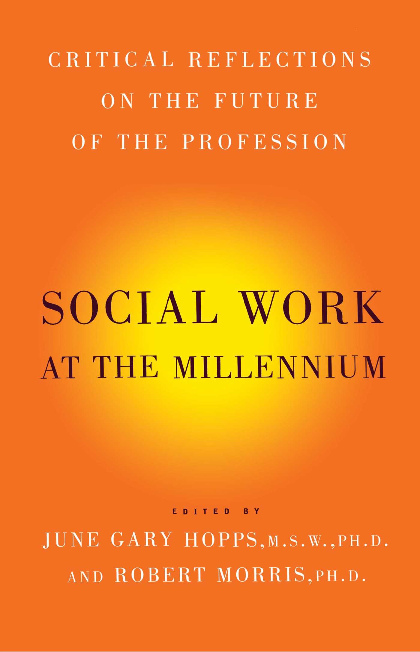 Social Work At The Millennium Critical Reflections on the Future of the Profession