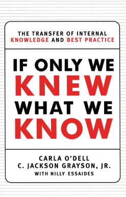 If Only We Knew What We Know: The Transfer of Internal Knowledge and Best Practice