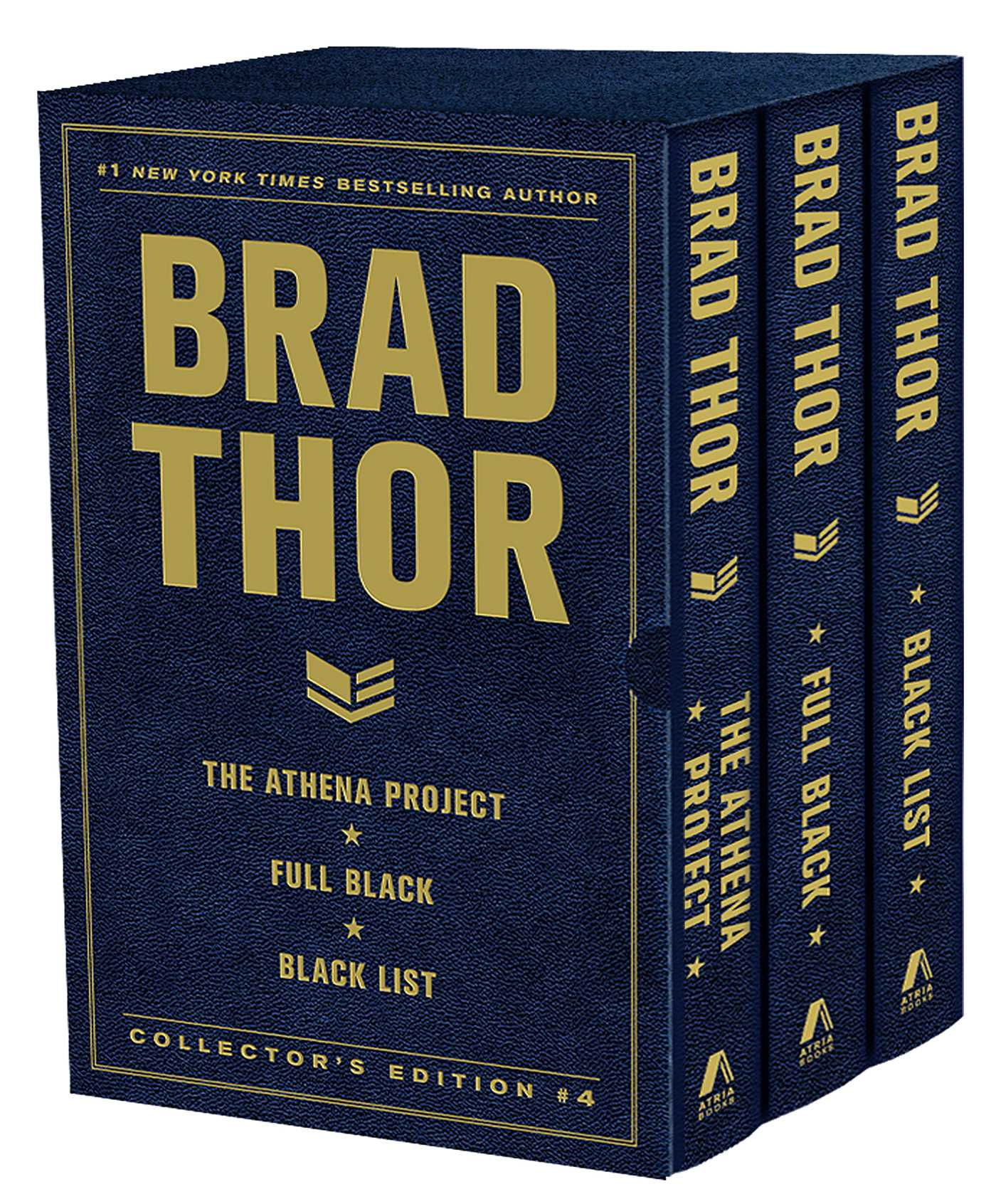 Brad Thor Collectors' Edition #4: The Athena Project, Full Black, and Black List