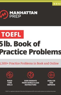 TOEFL 5lb Book of Practice Problems: Online + Book