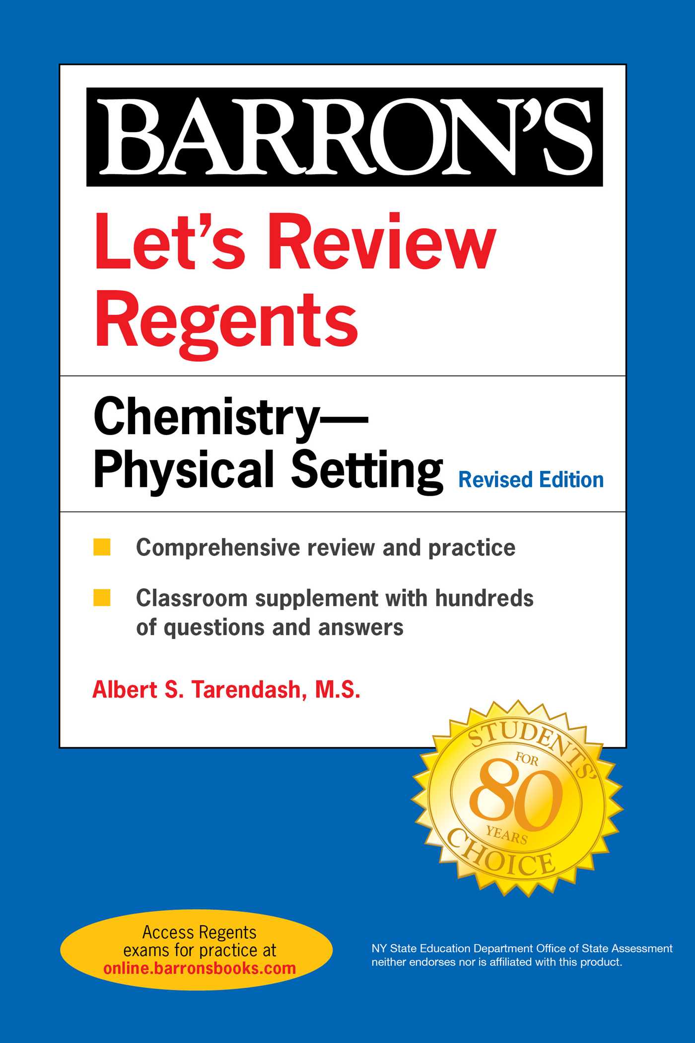 Let's Review Regents: Chemistry--Physical Setting Revised Edition 1 Let's Review Regents: Chemistry--Physical Setting Revised Edition