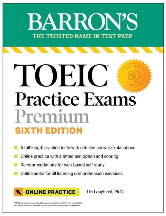 TOEIC Practice Exams Premium: 6 Practice Tests + Online Audio, Sixth Edition