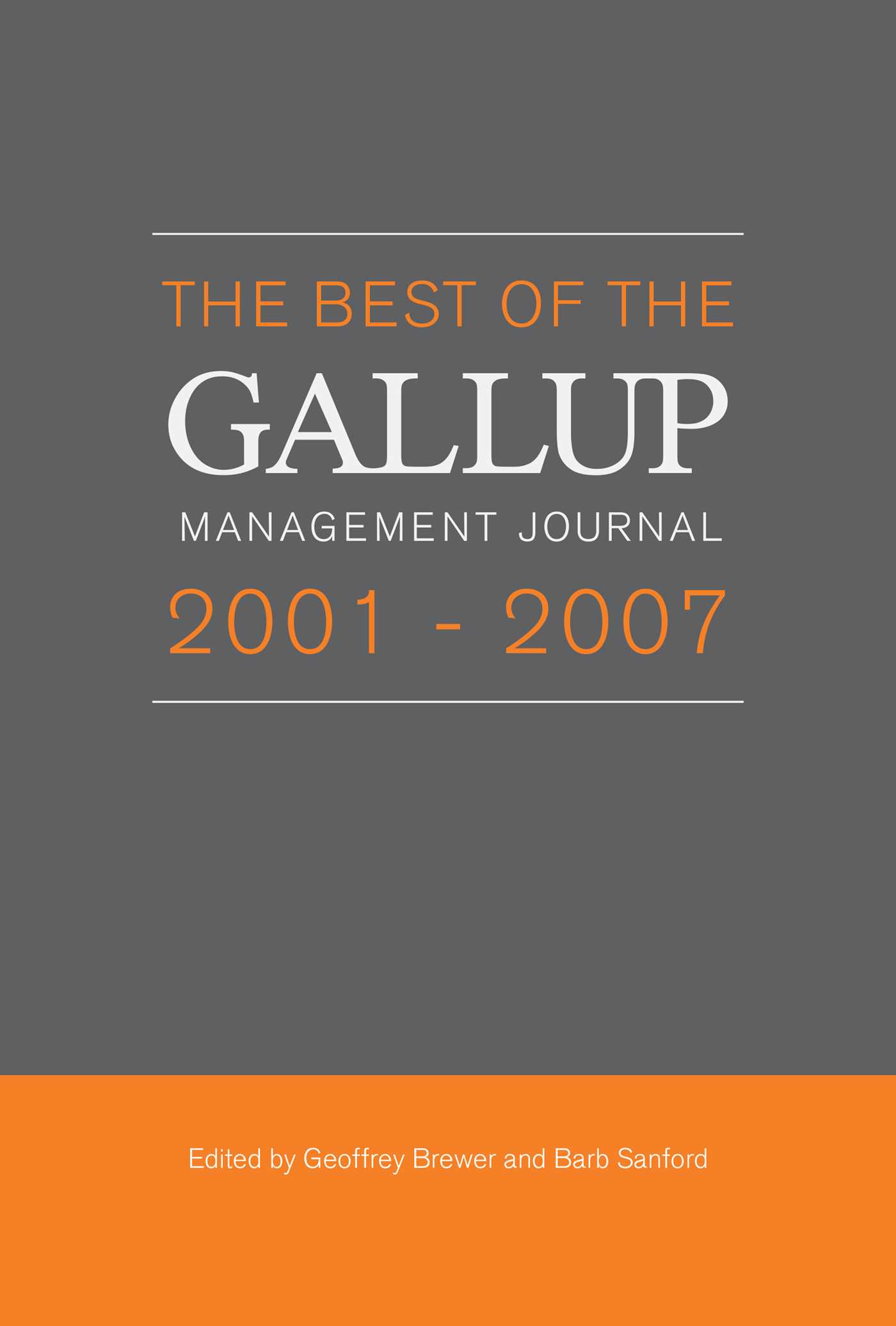 Best of the Gallup Management Journal 2001-2007