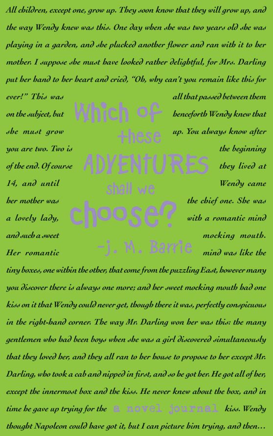 A Novel Journal: Peter Pan (Compact)