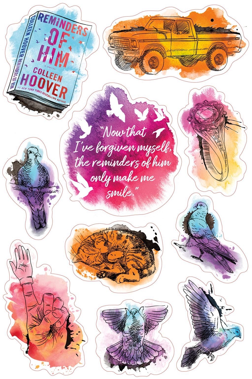 Colleen Hoover 3-Book Boxed Set: Reminders of Him, Layla, Regretting You Paperback  Box set( Also included as a special bonus: a sticker sheet of custom illustrations for Reminders of Him, exclusive to this boxed set)