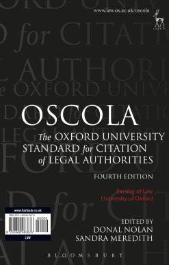 OSCOLA: The Oxford University Standard for Citation of Legal Authorities