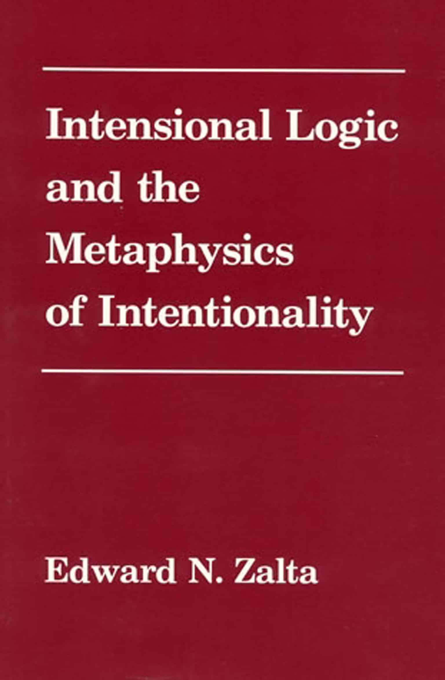 9780262519526 Intensional Logic and Metaphysics of Intentionality