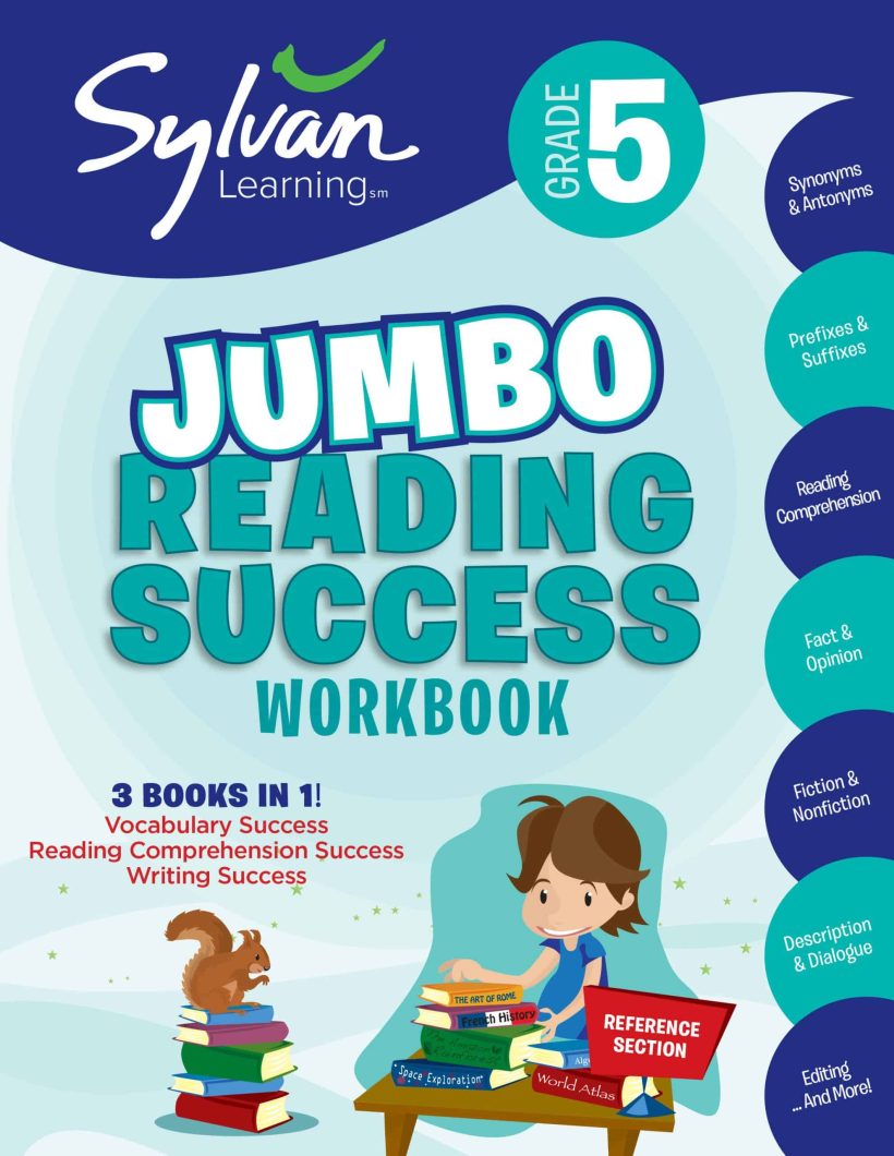 3 Books in 1-- Vocabulary Success, Reading Comprehension Success, Writing Success; Activities, Exercises & Tips to Help Catch Up, Keep Up &  Get Ahead: 5th Grade Jumbo Reading Success Workbook
