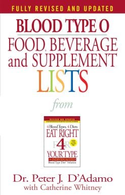 Blood Type O Food, Beverage and Supplement Lists