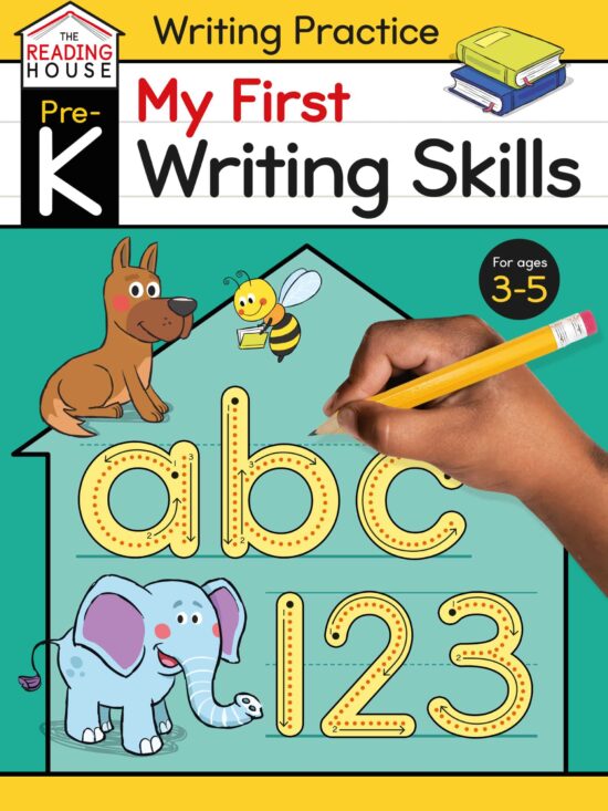 My First Writing Skills (Pre-K Writing Workbook): Preschool Writing Activities, Ages 3-5, Pen Control, Letters and Numbers Tracing, Drawing Shapes, and More