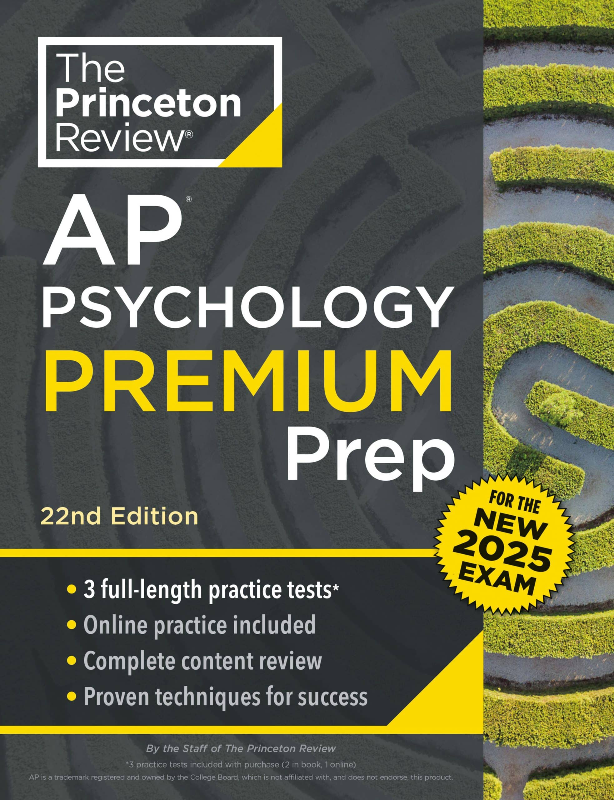 9780593517727 Princeton Review AP Psychology Premium Prep, 22nd Edition: For the NEW 2025 Exam: 3 Practice Tests + Digital Practice + Content Review