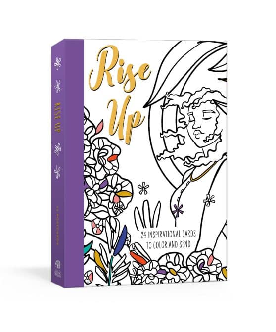 24 Inspirational Cards to Color and Send: Rise Up Postcard Book