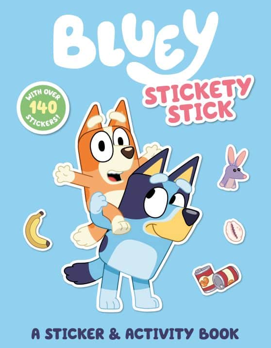 with over 140 stickers: Bluey: Stickety Stick: A Sticker & Activity Book