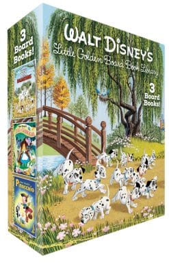 Walt Disney's Little Golden Board Book Library (Disney Classic): Pinocchio; Alice in Wonderland; 101 Dalmatians