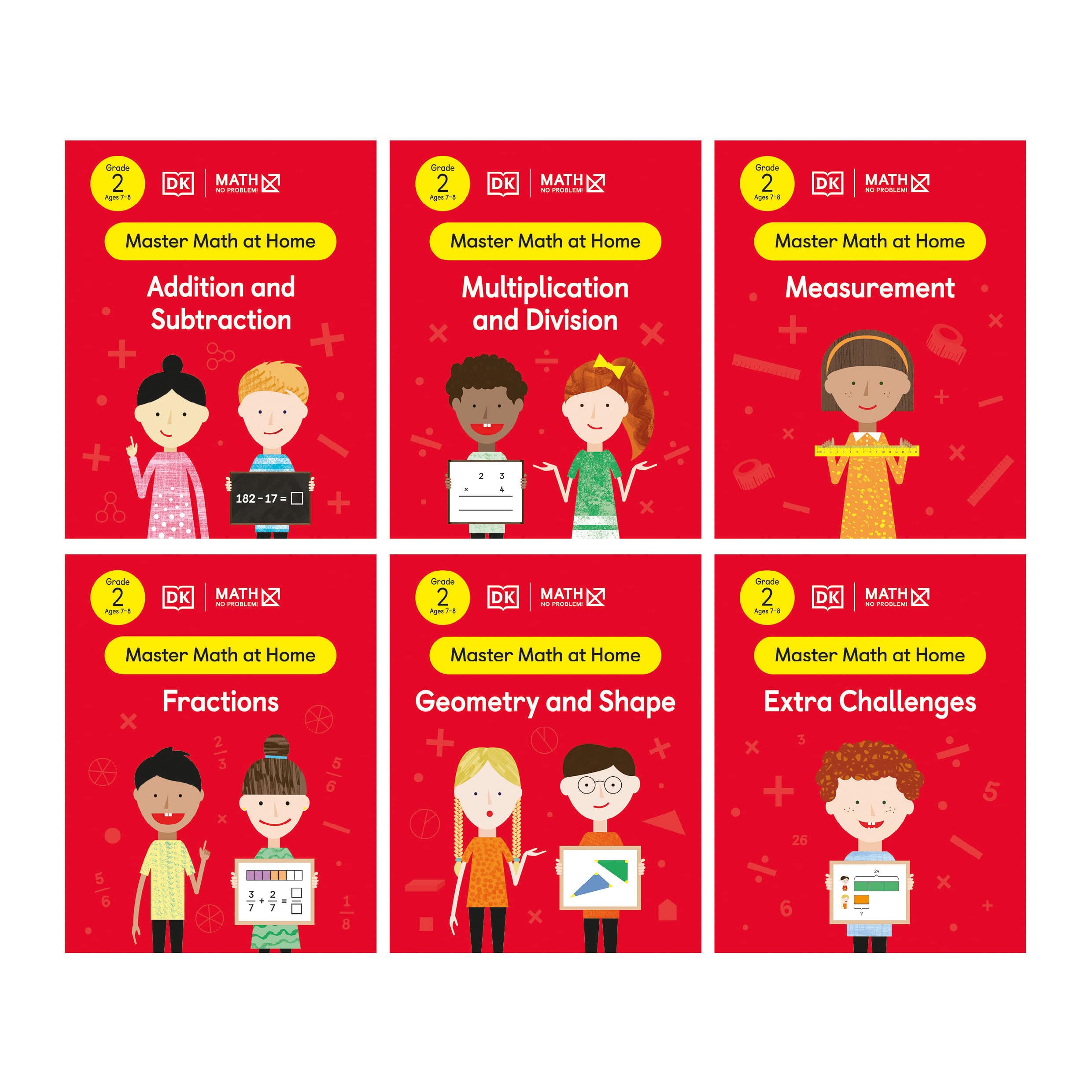 9780744049428 Math - No Problem! Collection of 6 Workbooks, Grade 2 Ages 7-8