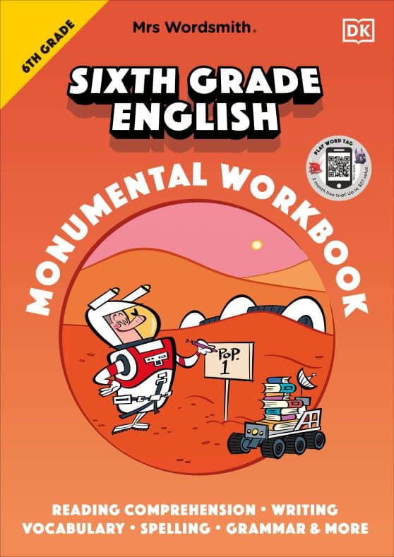 Mrs Wordsmith 6th Grade English Monumental Workbook: + 3 Months of Word Tag Video Game