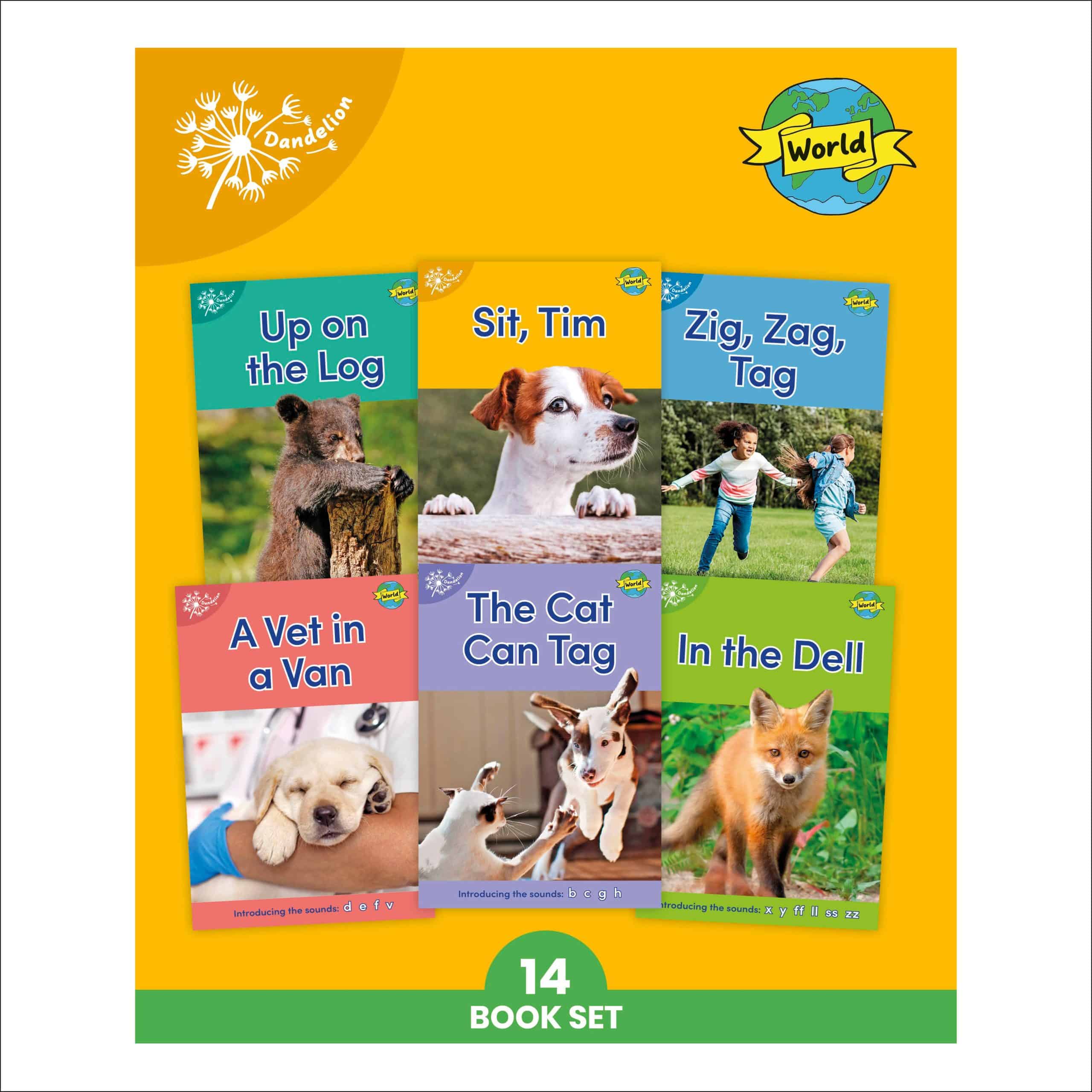 9780744095609 Phonic Books Dandelion World Stages 1-7 (Alphabet Code): Decodable Books for Beginner Readers Sounds of the Alphabet