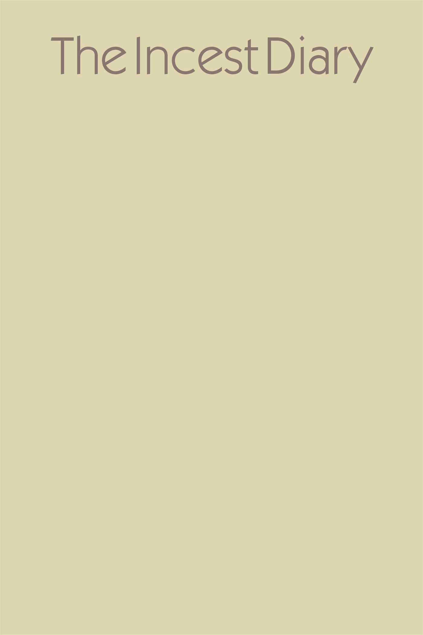 9780771048272 The Incest Diary:
