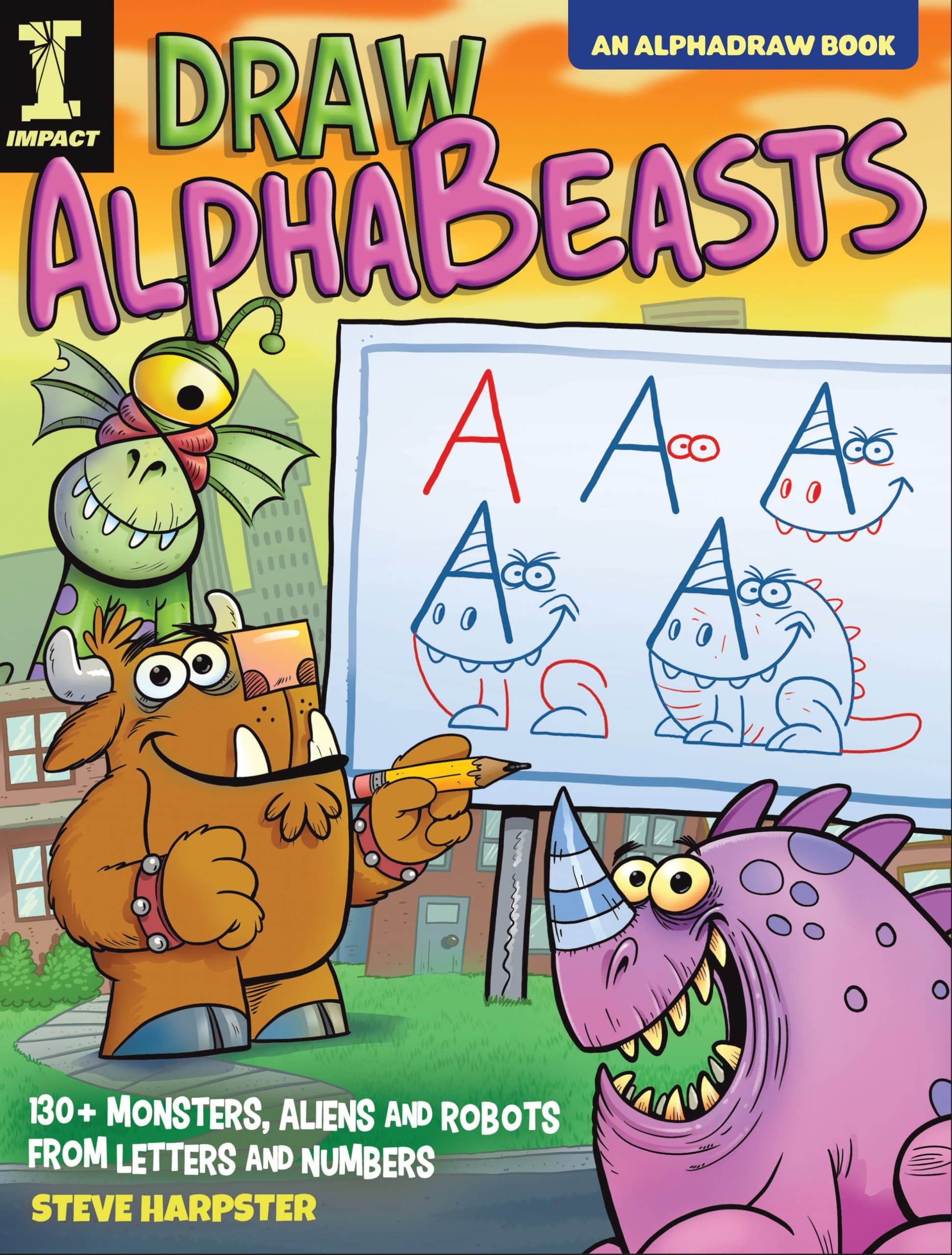 9781440354045 Draw AlphaBeasts: 130+ Monsters, Aliens and Robots From Letters and Numbers