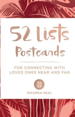 52 Lists Postcards (52 unique postcards, 26 different backgrounds, 13 different prompts): For Connecting with Loved Ones Near and Far