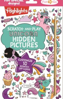 Scratch-and-Play Unicorn Hidden Pictures