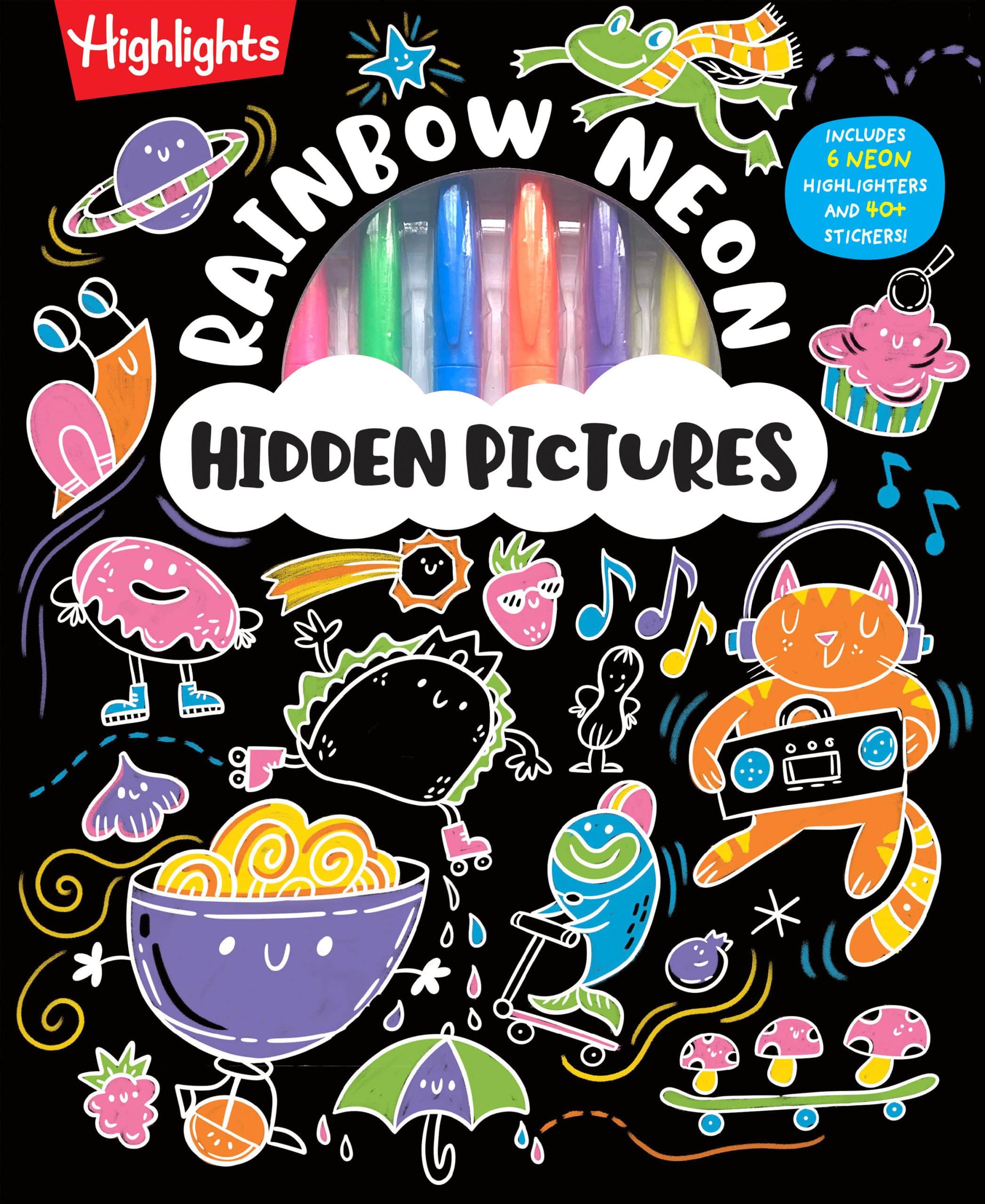 Rainbow Neon Hidden Pictures: