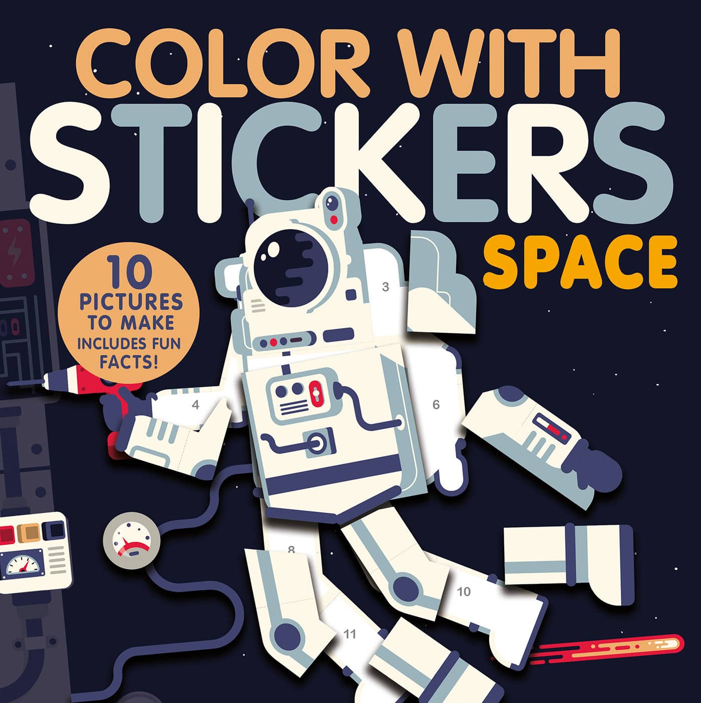 9781664340107 Color with Stickers: Space: Create 10 Pictures with Stickers!