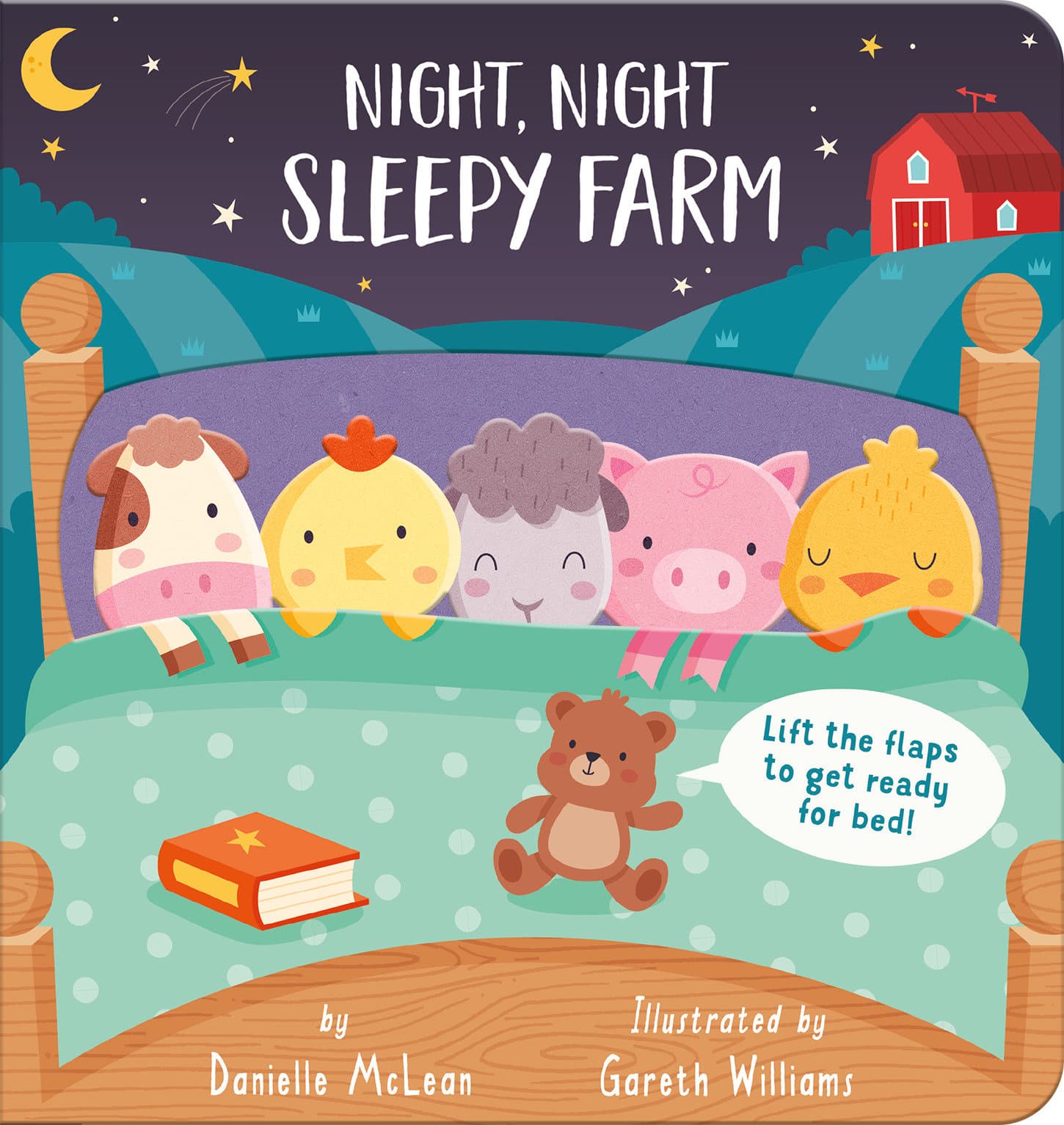 9781664350205 Lift the flaps to get ready for bed!: Night Night, Sleepy Farm