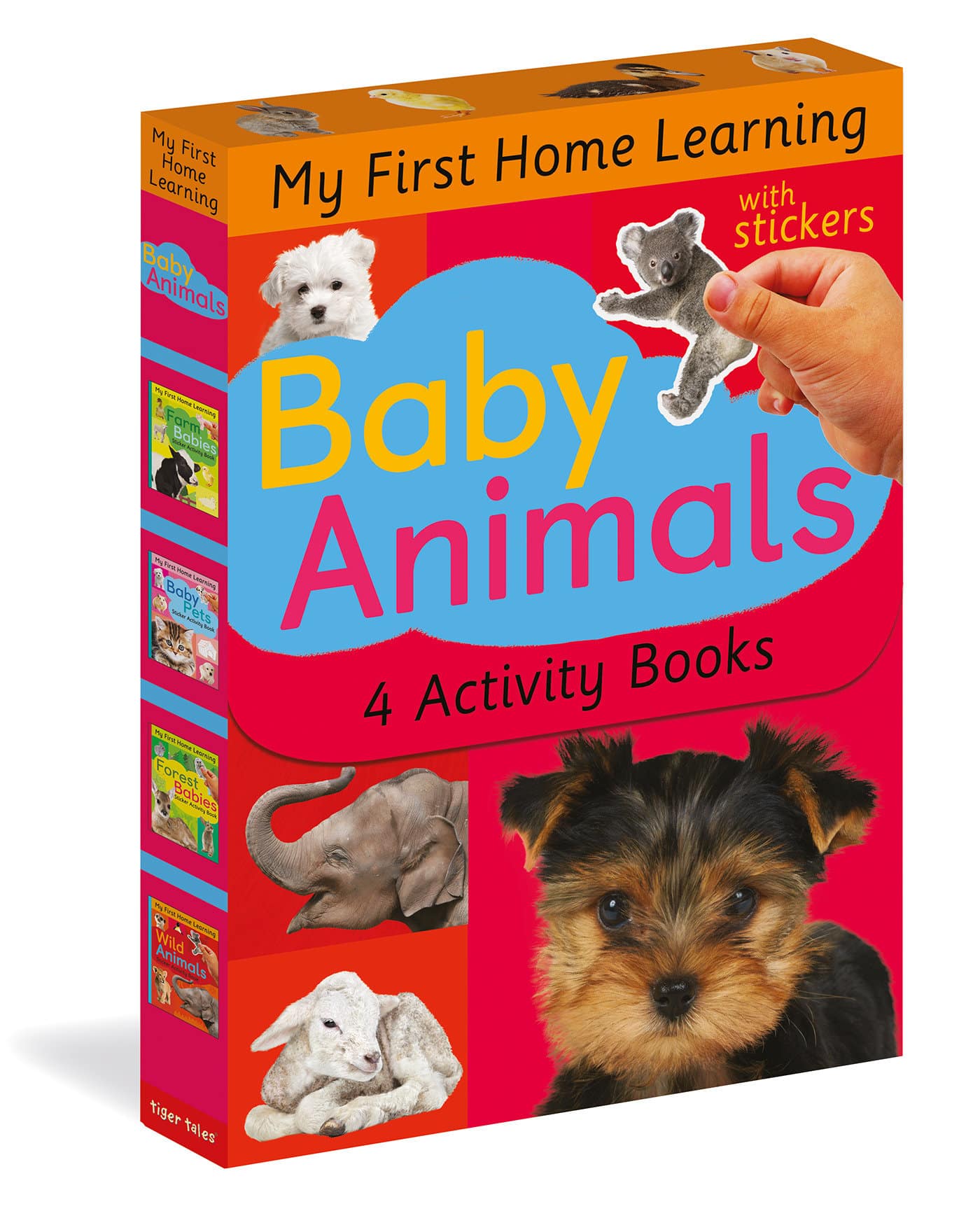 9781680104967 Baby Animals: 4 Activity Book Boxed Set with Stickers: Baby Pets; Farm Babies; Forest Babies; Wild Animals
