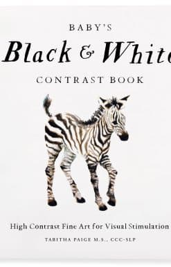 High-Contrast Art for Visual Stimulation at Tummy Time: Baby's Black and White Contrast Book