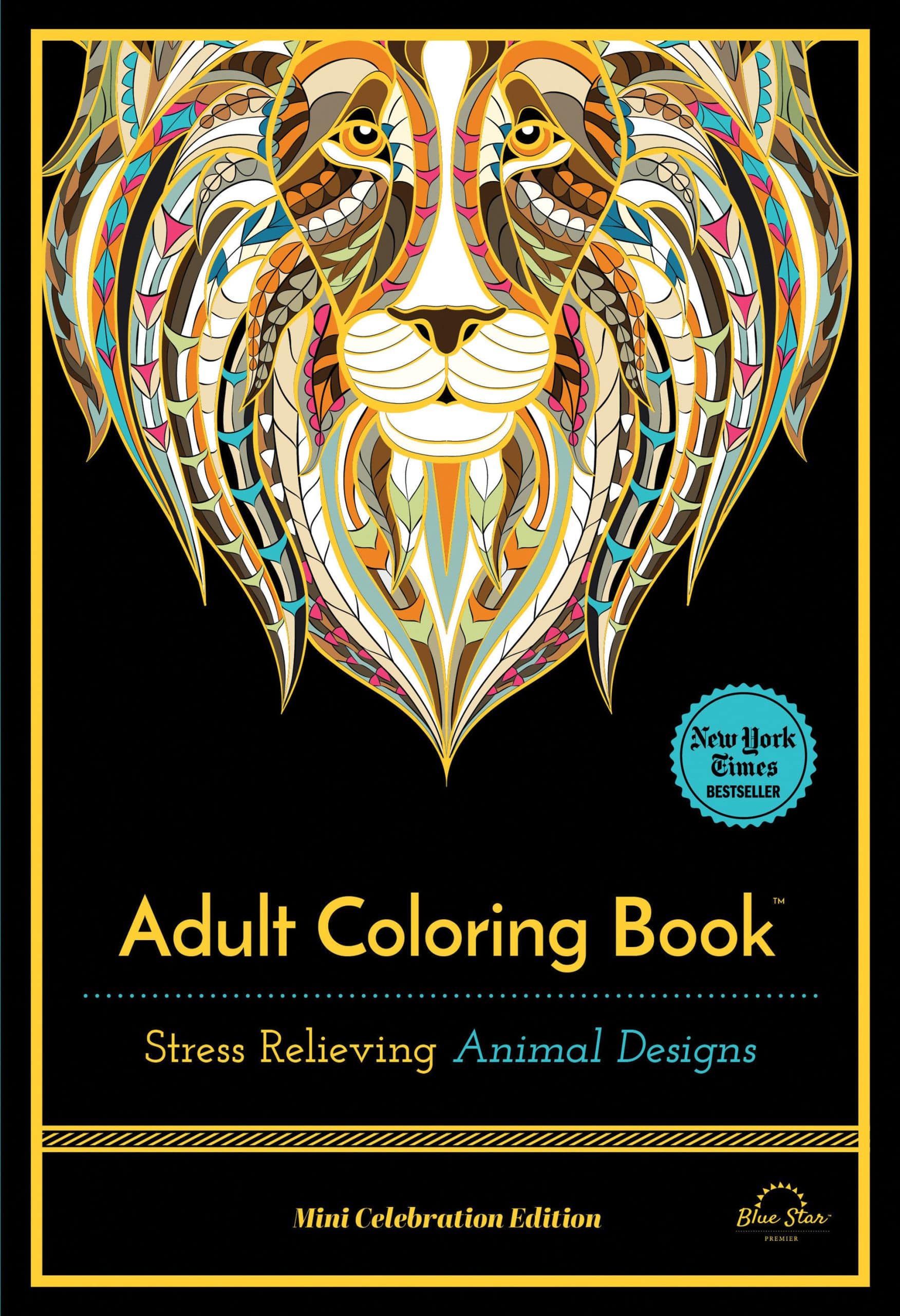 9781944515201 Stress Relieving Animal Designs: Adult Coloring Book, Mini Edition