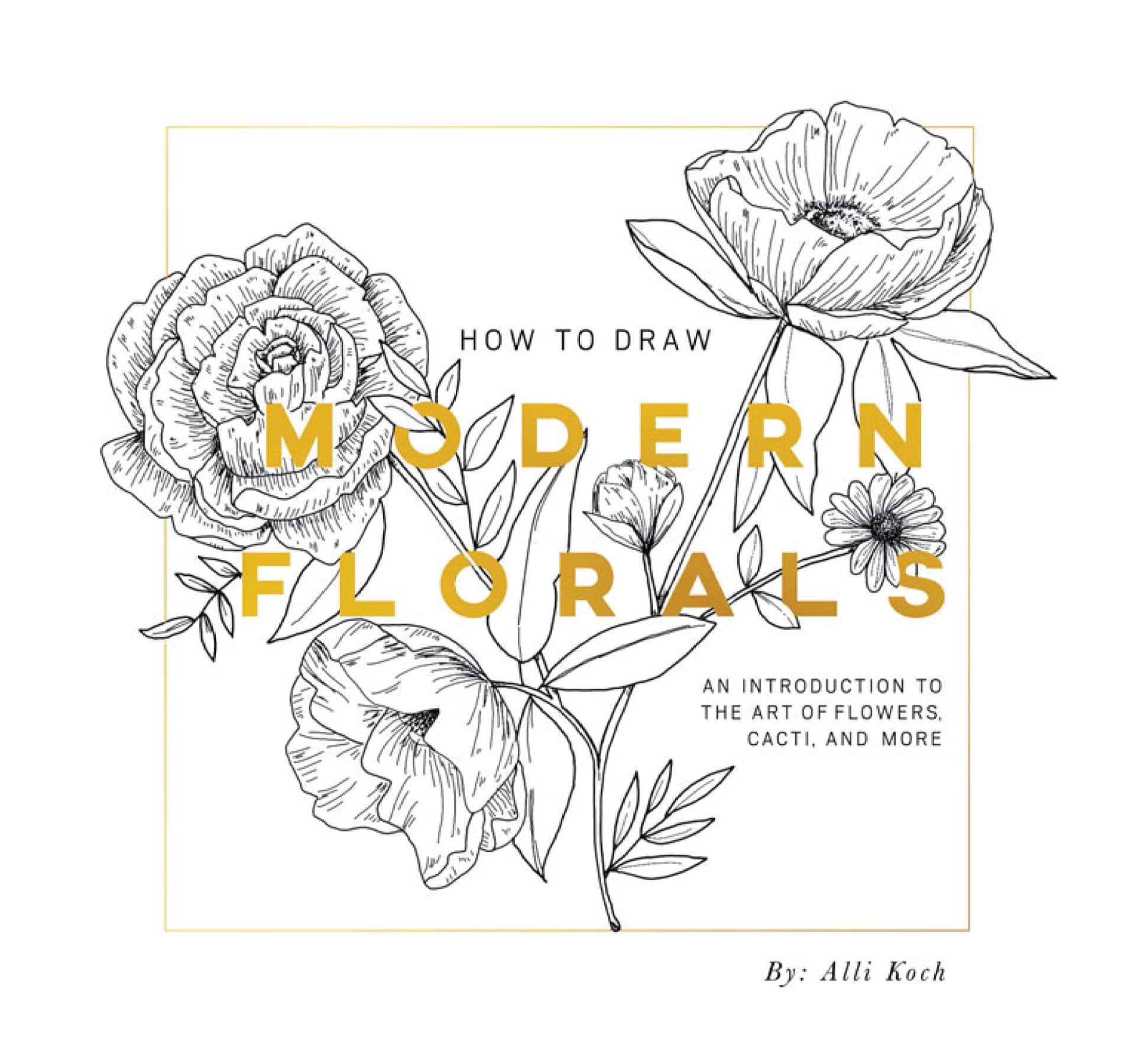9781950968824 How To Draw Modern Florals (Mini): A Pocket-Sized Road Trip Book (Christmas Stocking Stuffer Edition)