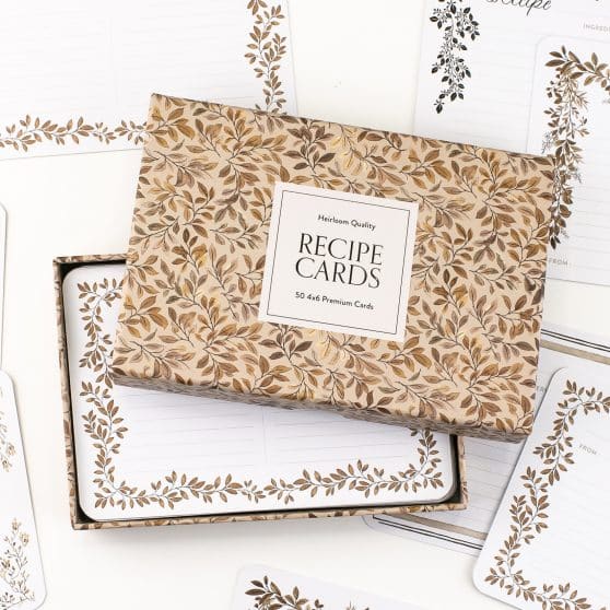 50 Beautifully Designed 4x6 Recipe Cards: Recipe Cards