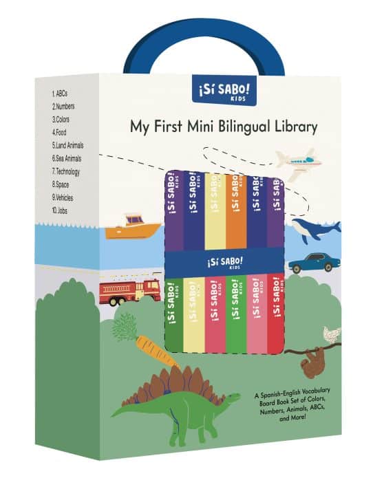 My First Mini Bilingual Library: A Spanish-English Vocabulary Board Book Set of Colors, Numbers, Animals, ABCs, and More