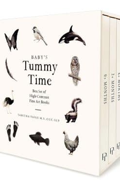 Baby's Tummy Time Book Box Set: A 3-Book Box Set of High-Contrast Art for Visual Stimulation at Tummy Time