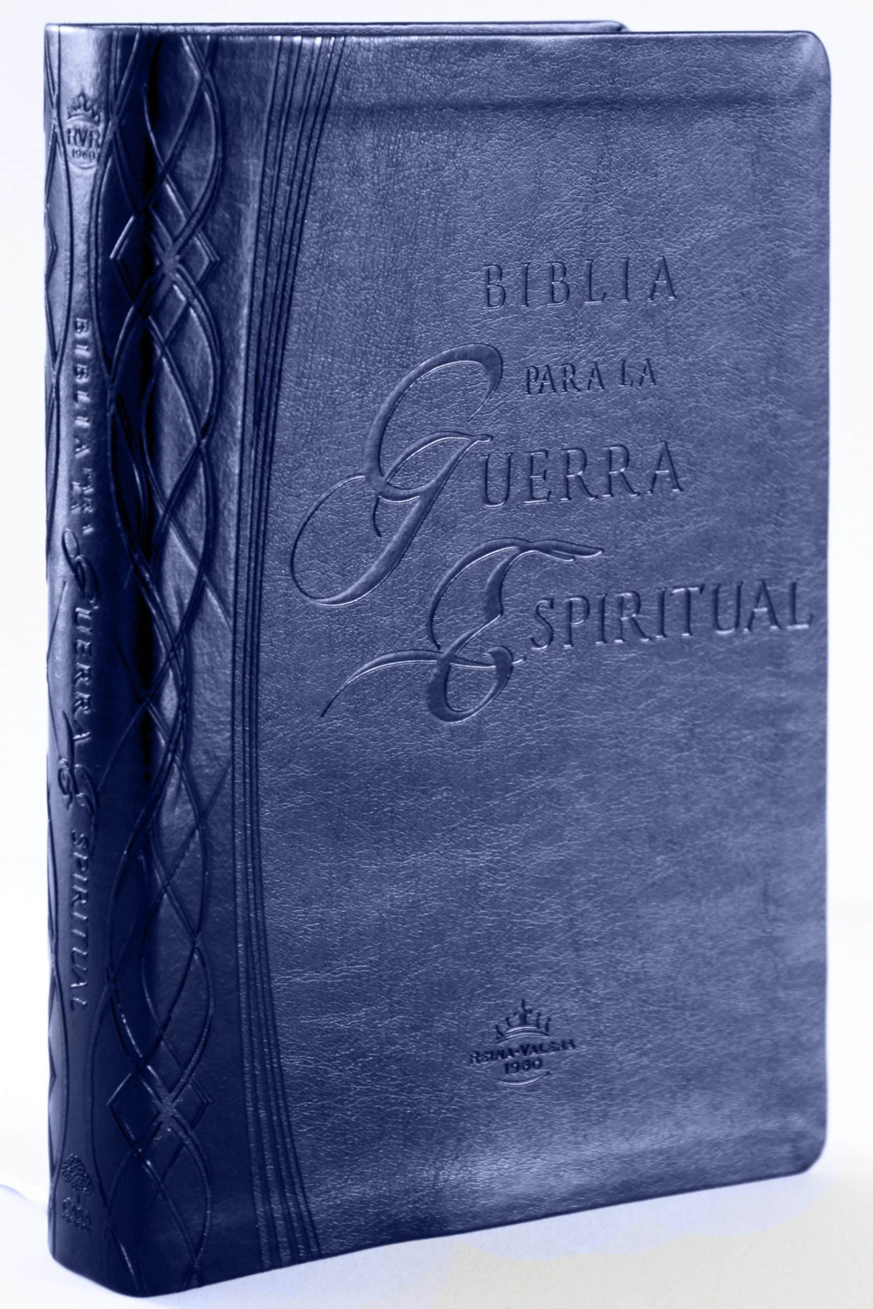 9781960436122 RVR 1960 Biblia para la guerra espiritual azul con índice / Spiritual Warfare B ible, Blue Imitation Leather with Index