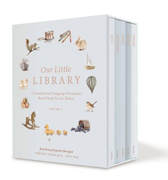 A Foundational Language Vocabulary Board Book Set for Babies: Our Little Library Vol. 3