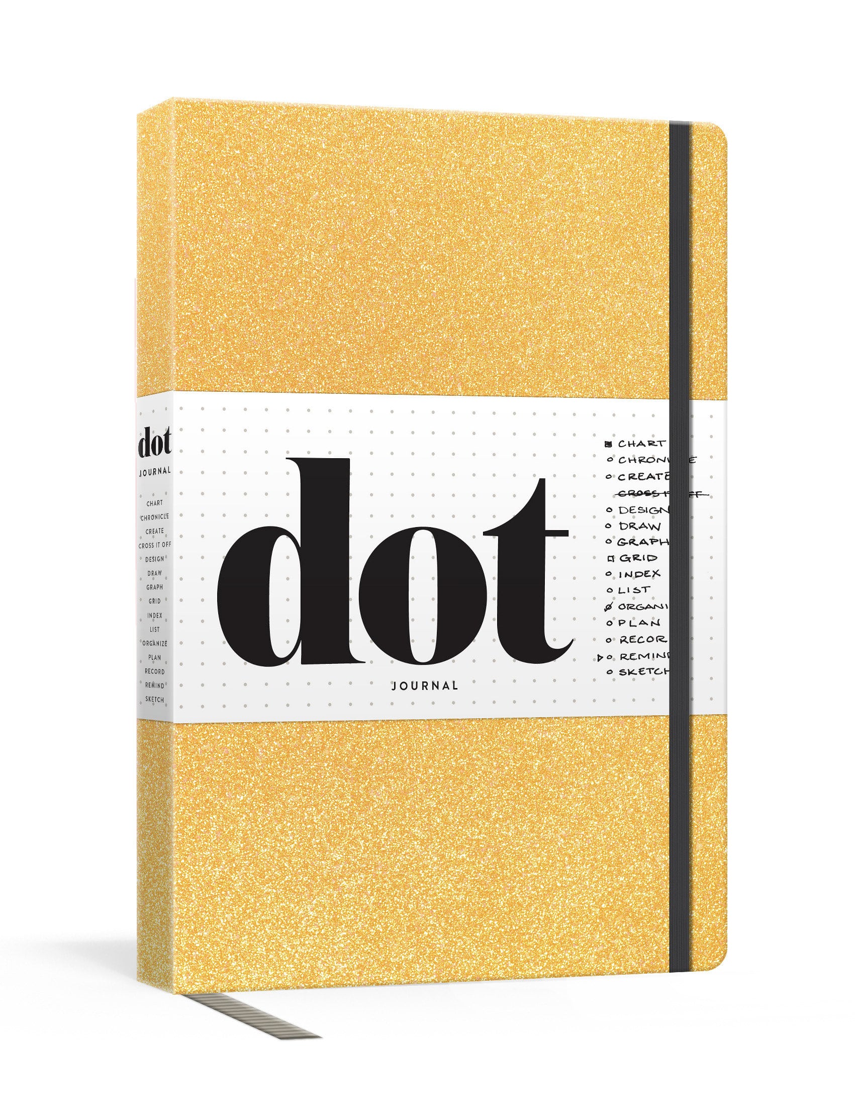 9781984825582 Dot Journal (Gold): A dotted, blank journal for list-making, journaling, goal-setting: 256 pages with elastic closure and ribbon marker