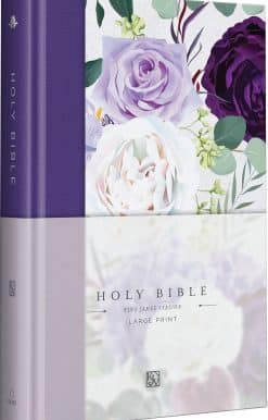 KJV Holy Bible, Large Print Medium format, Purple Cloth Hardcover w/Ribbon Marker, Red Letter: