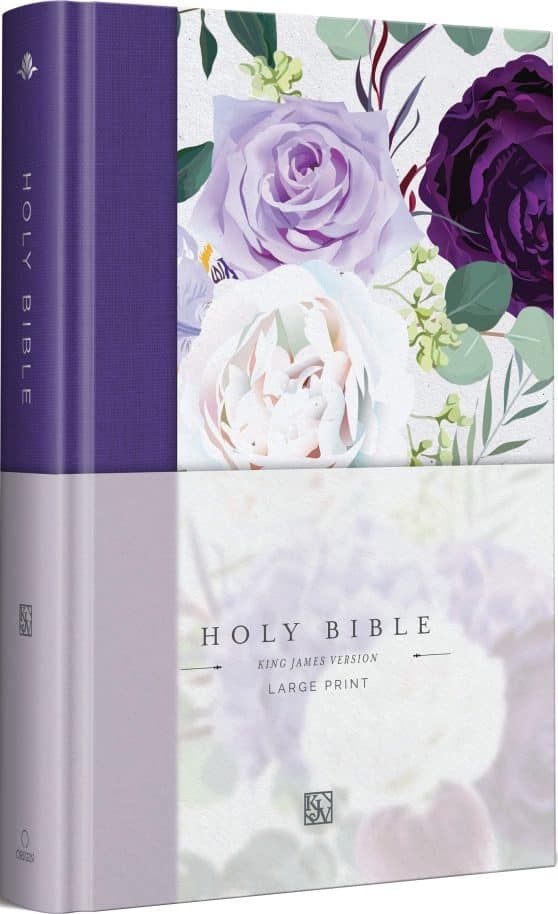 KJV Holy Bible, Large Print Medium format, Purple Cloth Hardcover w/Ribbon Marker, Red Letter: