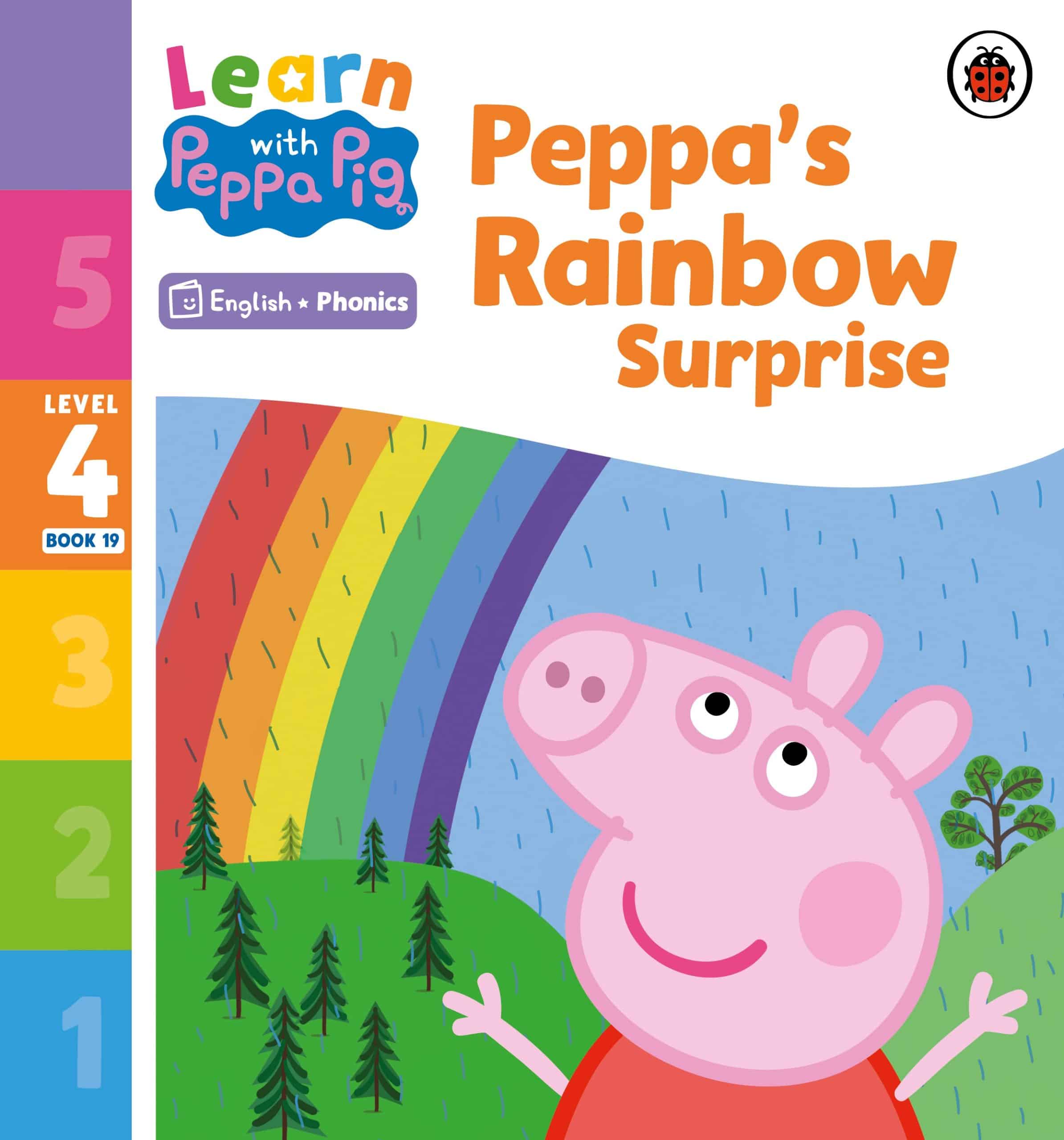 9780241576977 Learn with Peppa Phonics Level 4 Book 19 – Peppa’s Rainbow Surprise (Phonics Reader)