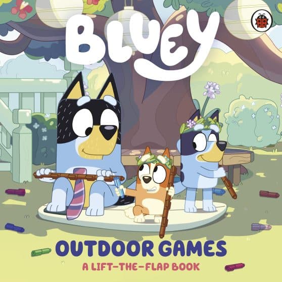 Bluey and Bingo love to play games outside. They’re playing on the seesaw, setting up a Daddy Day Spa and even trying to catch a wild pig! Lift the flaps to find out all the hilarious things that happen during their games.Experience the fun of playing outside with Bluey and Bingo in this brilliant lift-the-flap book.Don’t miss these other awesome Bluey books:Bluey: What Games Should We Play?Bluey: I Love my FamilyBluey: Road TripBluey is an Emmy award-winning Australian children's television programme following the adventures of a loveable six-year-old Blue Heeler Puppy, Bluey and her family. It’s currently showing on Disney+, BBC iPlayer and CBeebies in the UK. Bluey enjoys exploring the world and using her imagination to turn everyday life into an amazing adventure. Join Bluey in this fun collection of story, activity and novelty books that celebrate play.