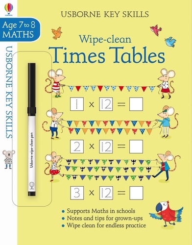 9781474922401 Wipe-clean Times Tables 7-8