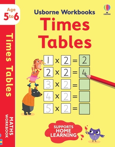 9781474990950 Usborne Workbooks Times tables 5-6