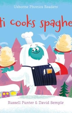 Yeti cooks spaghetti