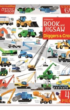 Usborne Book and Jigsaw Diggers and Cranes